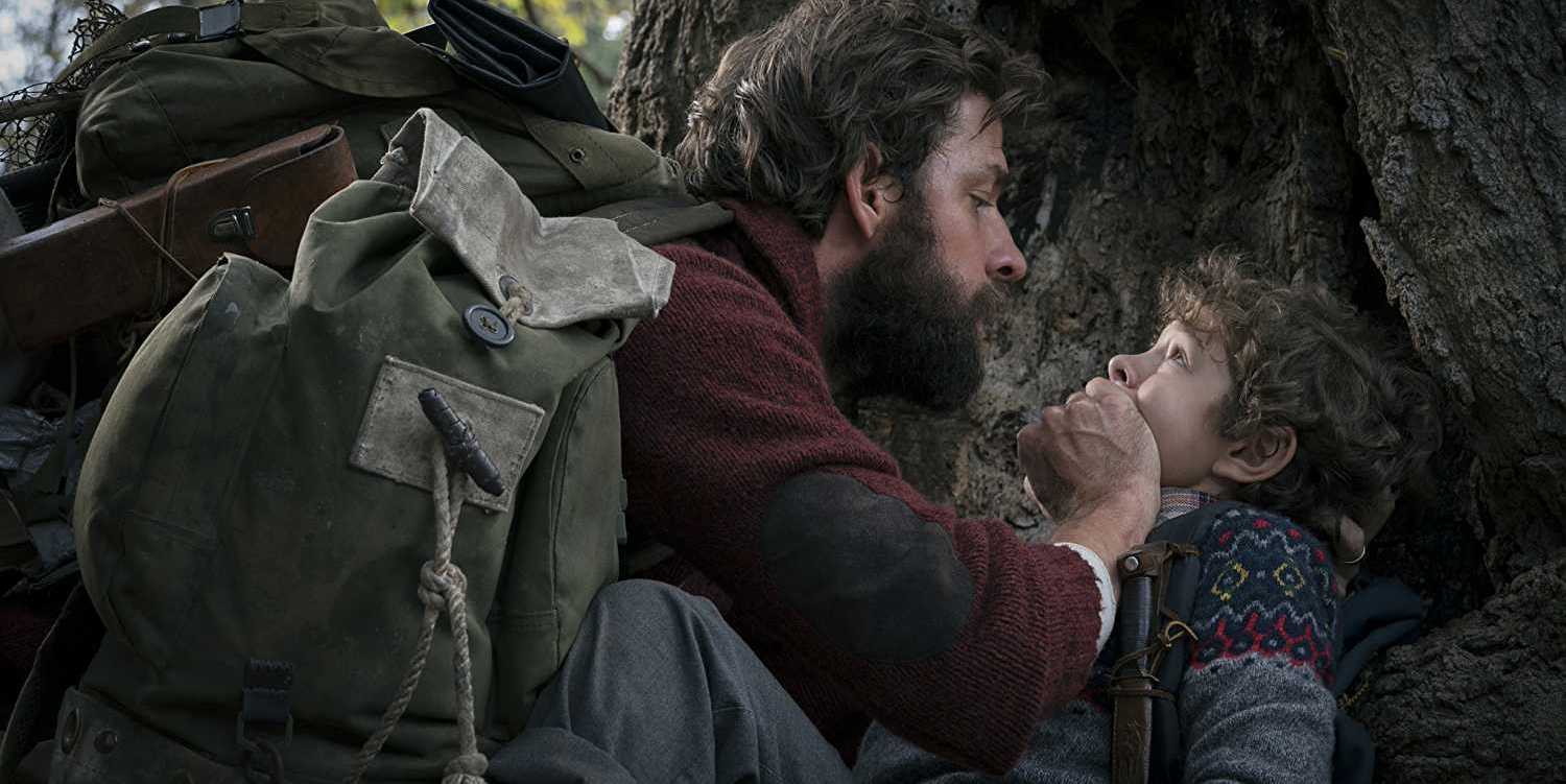 John Krasinski and Noah Jupe in A Quiet Place