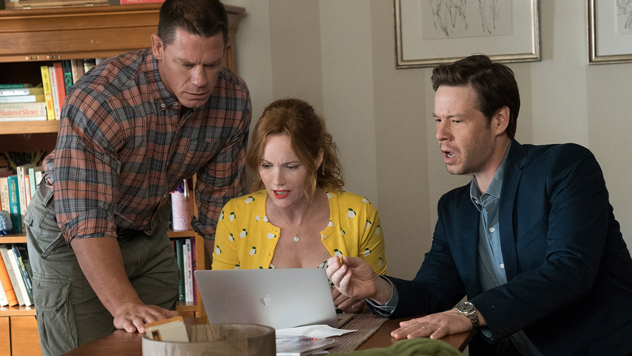 Leslie Mann,John Cena and Ike Barinholtz in Blockers (film)