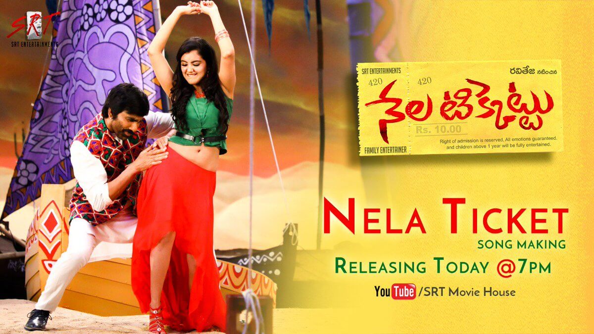 Raviteja with Sizzling Hot Malvika Sharma in Nela Ticket poster